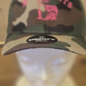 MCW Baits Girl's Woodland Camo Hot Pink Logo Hat