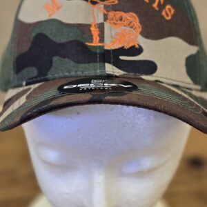 MCW YOUTH Boys Woodland Camo Hat w/Orange Logo