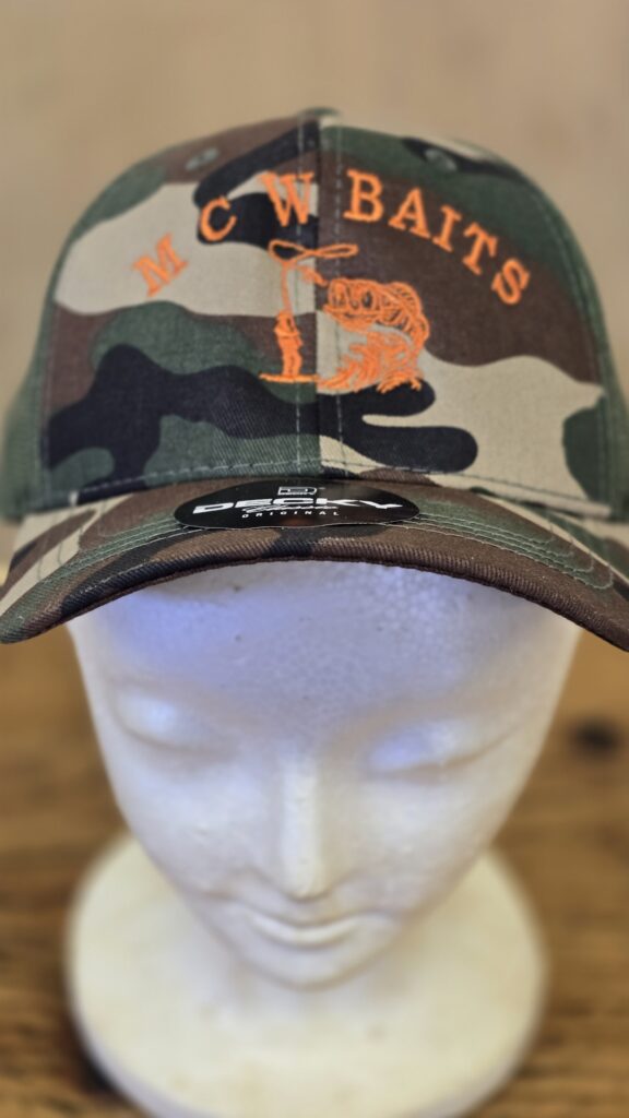 MCW YOUTH Boys Woodland Camo Hat w/Orange Logo